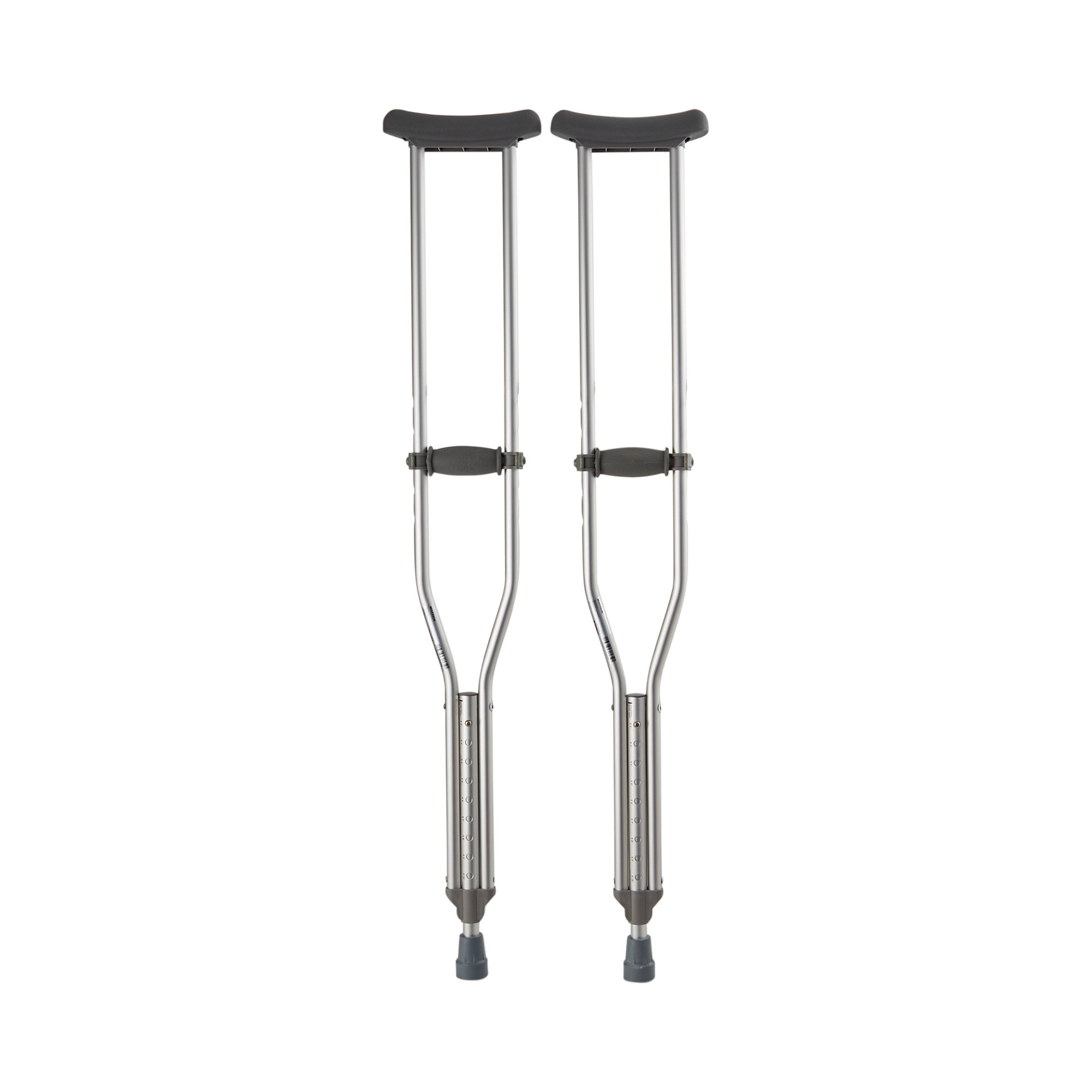 Crutches Underarm Crutches Aluminum Frame Adult 300 lbs. Weight Capacity Push Button Adjustment (1/PR 8PR/CS)#10430-1 by Drive Medical  ID 10430-8